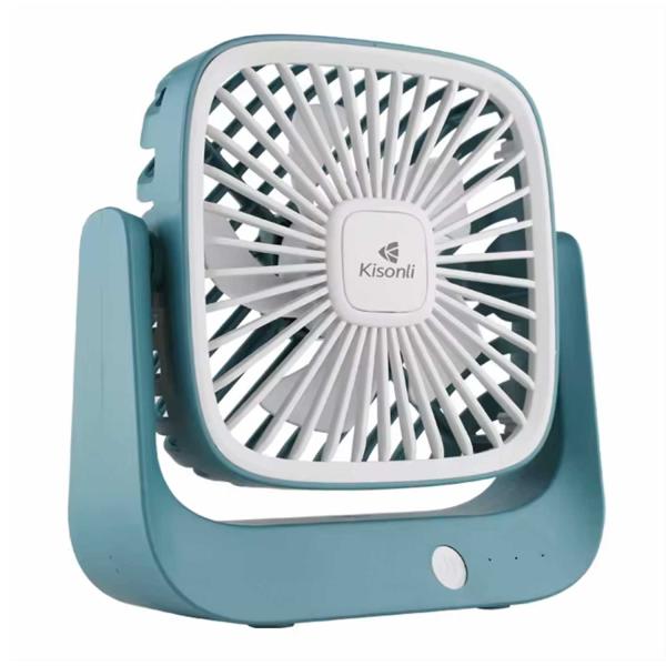 Kisonli F102 Rechargeable Portable Desktop Fan - Silent USB Cooling Fan