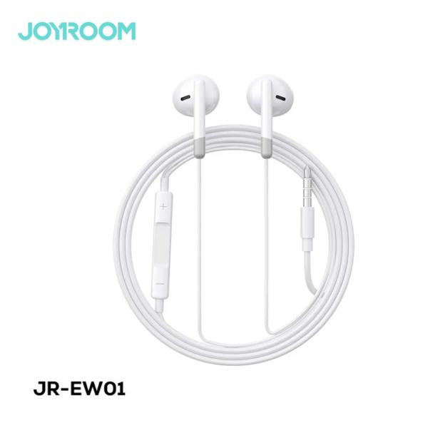 Joyroom-ew01 3.5mm Wired Series Half In-ear Wired Earphones White