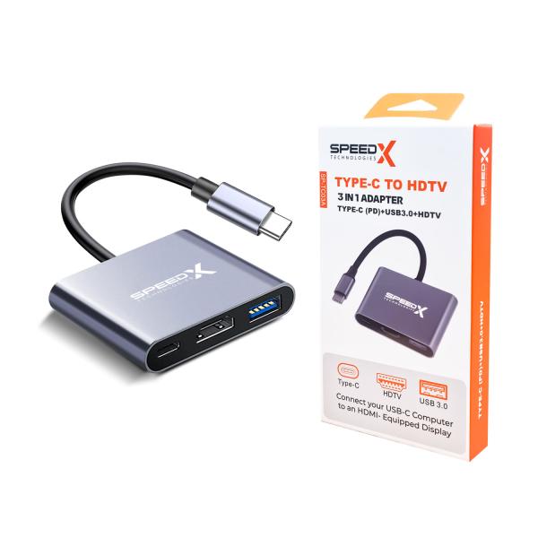 Speed-x Sp-tc03a Type C 3.1 To Otg+hdmi+usb3.0