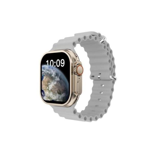 S9 Ultra 49mm (3 Straps) Smart Watch Series 9 With Metal Milanese Strap Bluetooth Voice Call 2.2 Inch Hd Screen With Fitpro App Silver