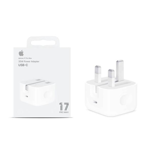 Iphone 17 Pro Max 35w (original Watt) Uk Pin Usb-c Power Adapter