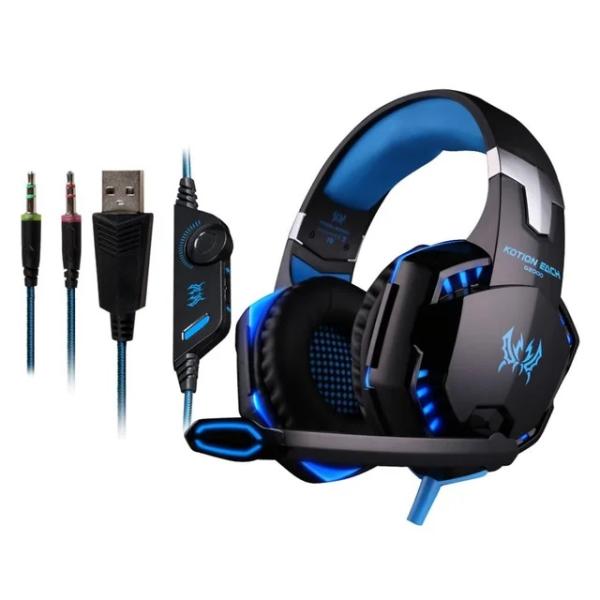 Kotion Each-g2000 Stereo Gaming Headset Deep Bass Computer Gaming Wired Headphone With Led Light & Mic