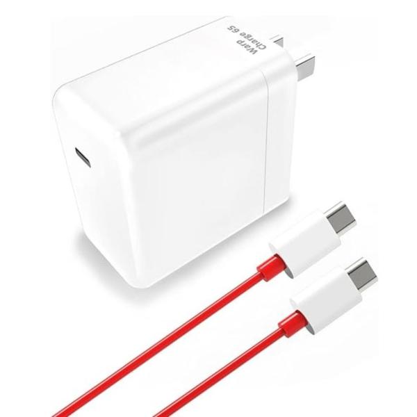 Oneplus 65w Original Super Fast Warp Charge  (us Pin) With Type C To Type C Cable