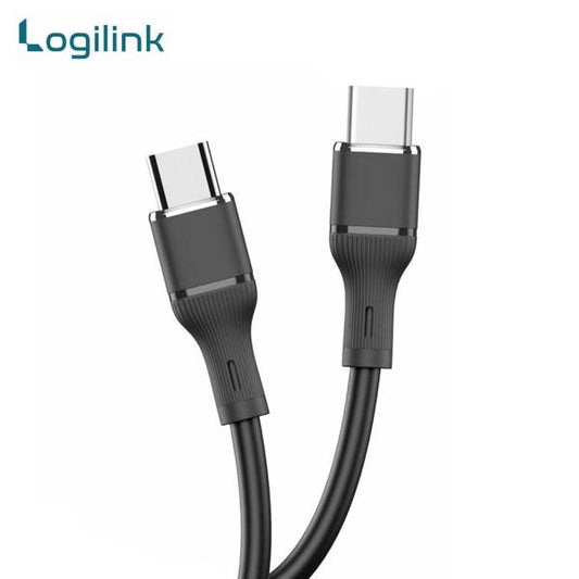 Logilink Type C To Type C Silicone Fast Charging Data Cable 1m (1 Year Warranty) Black