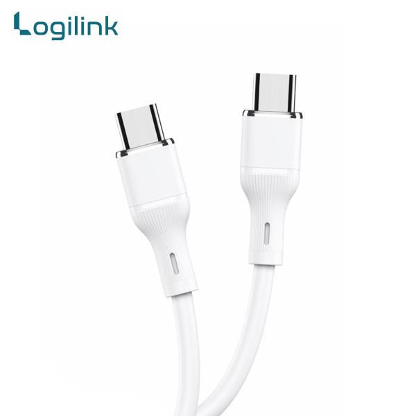 Logilink Type C To Type C Silicone Fast Charging Data Cable 1m (1 Year Warranty) White