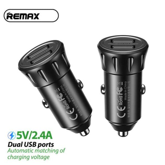 Remax Car Charger Vanguard Series 2usb 2.4a Black Moq:92 (rcc236)