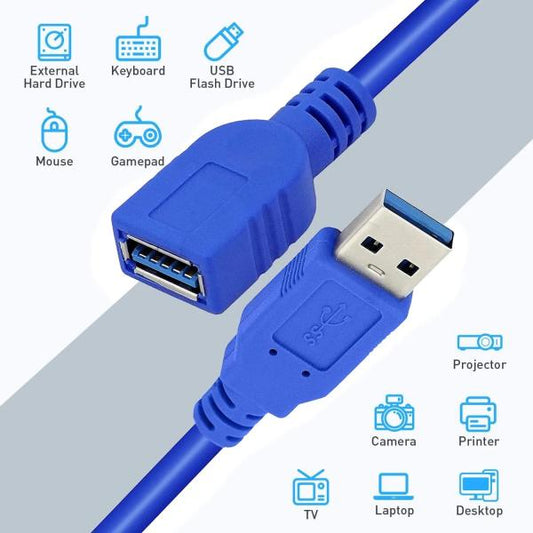 Usb Extension Male To Female Cable 3.0 (imported Cable) 1.5m