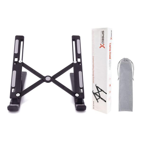 Speed-x 18 Inch Laptop Stand Creative Folding Storage Bracket Black