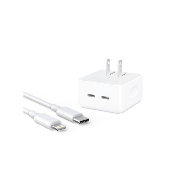 Iphone 14 Pro 2 Pin (us Pin) 50w Usb-c+c Power Adapter With Usb-c To Lightining Cable
