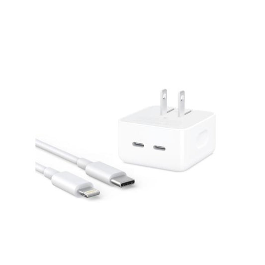 Iphone 14 Pro 2 Pin (us Pin) 50w Usb-c+c Power Adapter With Usb-c To Lightining Cable