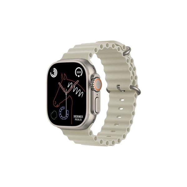 Hk10 Ultra 3 2.02 Amoled Display G-sensor Ai Features With Wearfit Pro App 2 Straps Silver