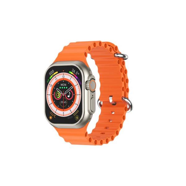 V200 New Fashion Ultra 2.2 Large Screen Ip68 Waterproof Sport Smart Watch With Wearfit Pro App Orange