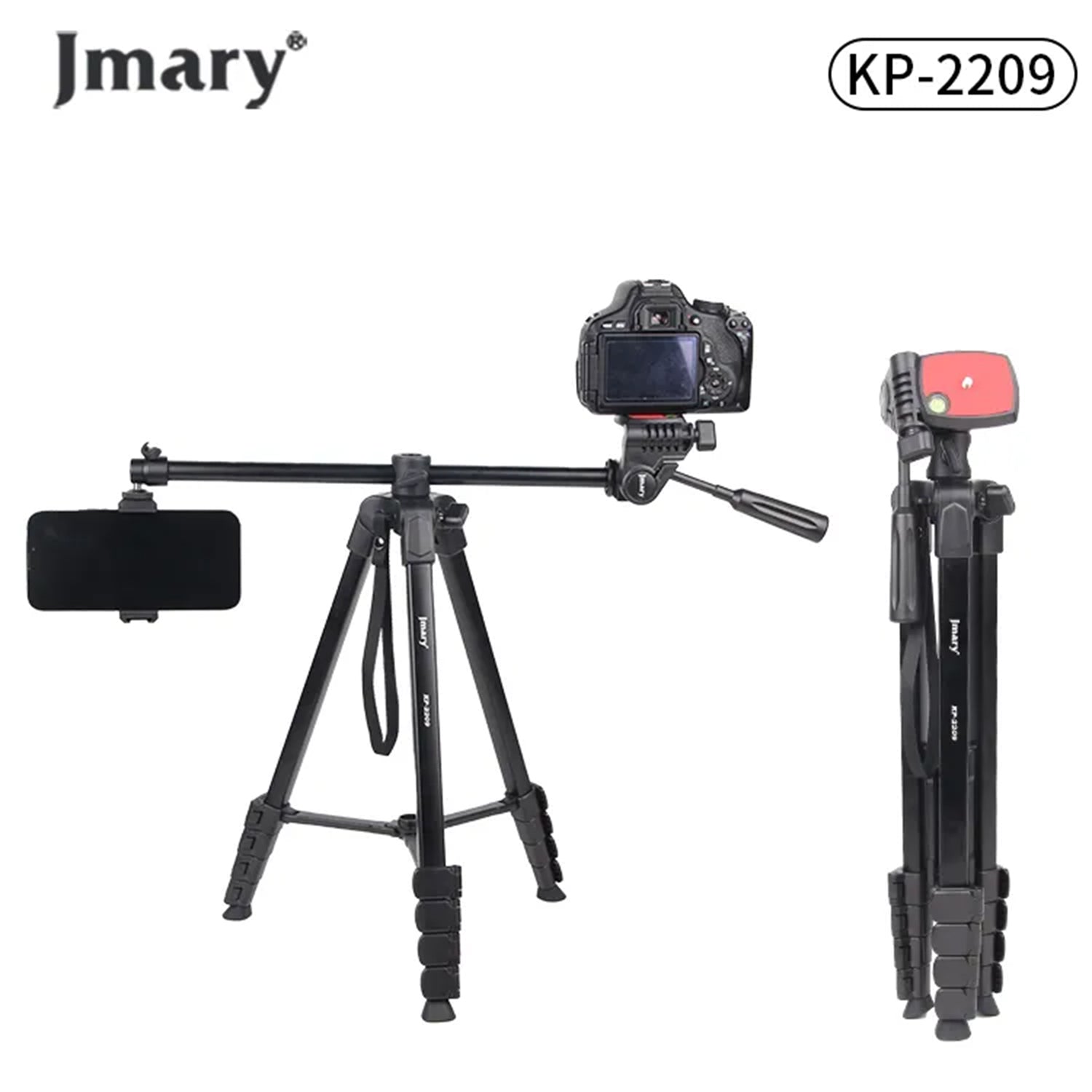 Jmary Kp-2209 1.7m Horizontal Axis Tripod With Extendable Arm