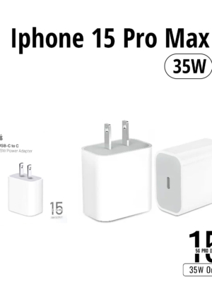 Iphone 15 Pro Max 2 Pin (Us Pin) 35w Usb-C Power Adapter