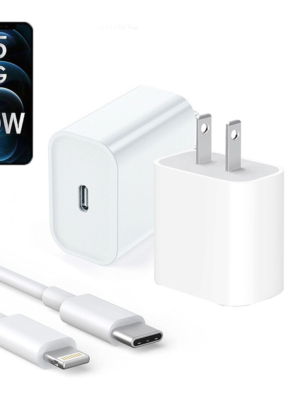 Iphone Usb-C Pd 20w Power Adapter Charger 2 Pin (Usa Pin) With Cable