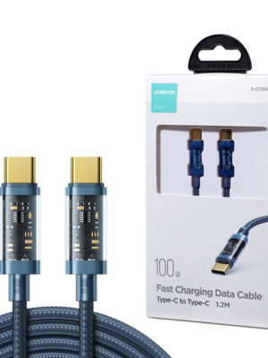 Joyroom S-Cc100a12 Type-C To Type-C 100w Data Cable 1.2m Blue