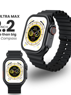 2.2 Inch X8 Ultra Max With Compass Smart Watch Series 8 Nfc Always-On Display & Wireless Charging Black